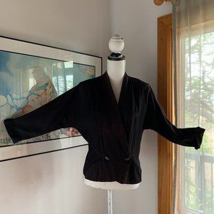 Vintage Jacket; size 10, black